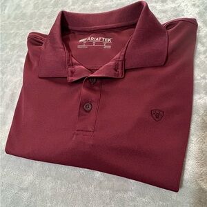 Ariat Men's Deep Red Polo Shirt